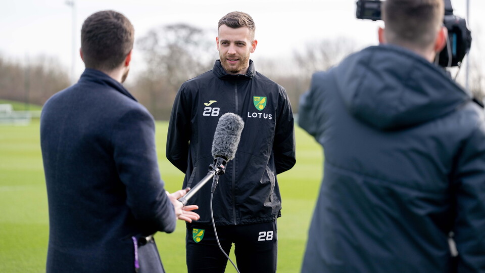 Angus Gunn has won the fan-voted War Paint for Men Player of the Month award for February.