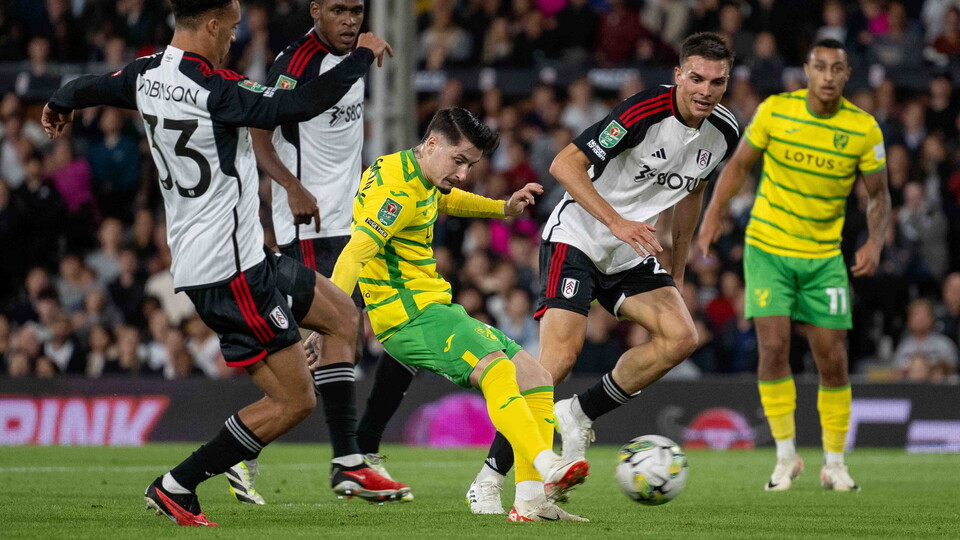 Norwich City have been beaten 2-1 by Fulham in the third round of the Carabao Cup at Craven Cottage.