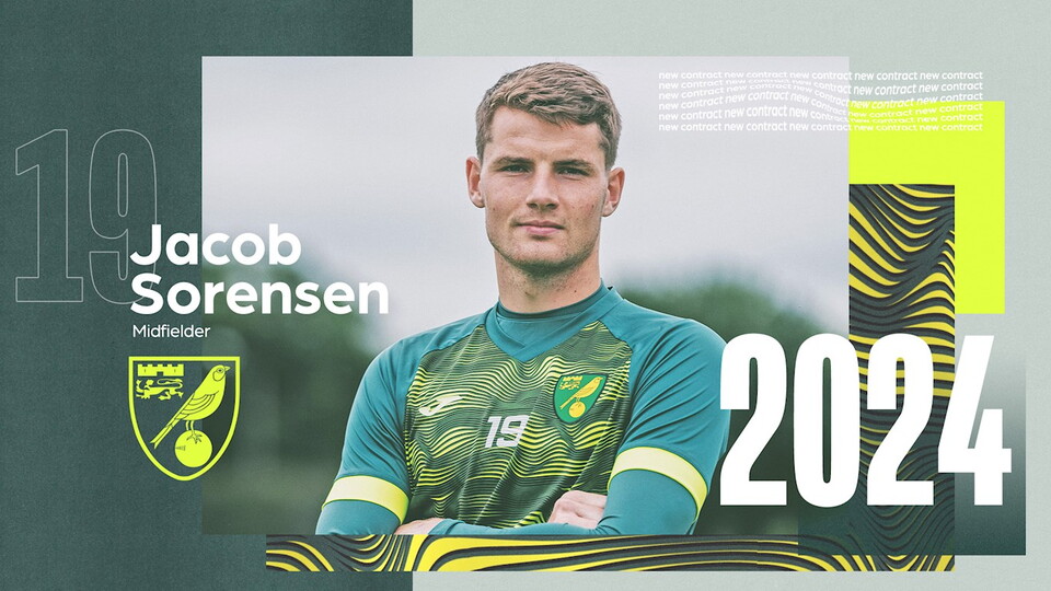 Norwich City midfielder Jacob Sørensen has signed a new contract extension at the club, taking his stay with the Canaries through to June 2024, with a club option to extend by a further year.