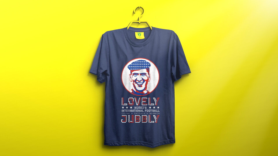 Supporters can now pre-order a limited edition Marcelino Núñez 'lovely jubbly' t-shirt.
