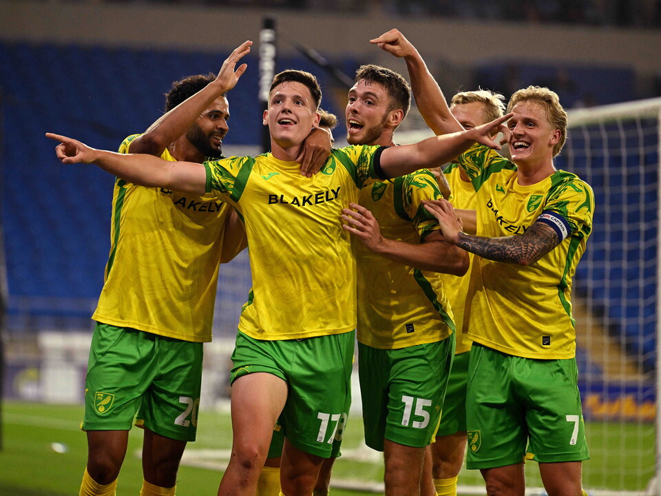 Ante Crnac celebrates scoring against Cardiff